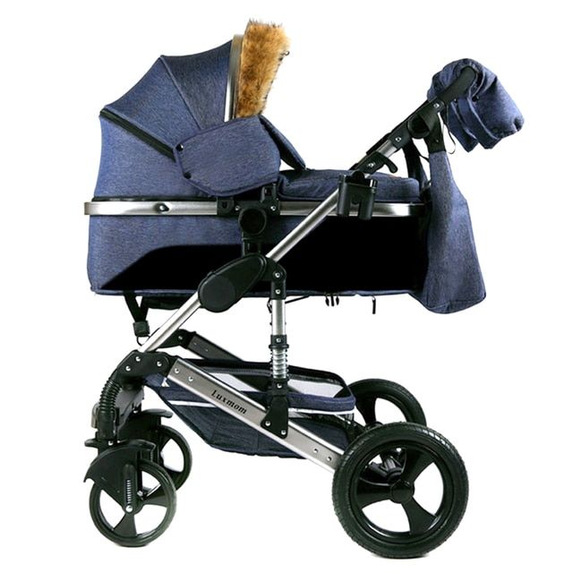 Коляски-трансформеры, Детская коляска-трансформер 2 в 1 Luxmom 555, синий