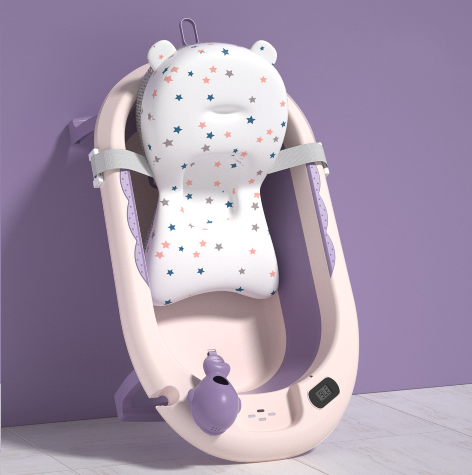 Ванночки, Ванночка детская складная luxmom HBT-005 фиолетовый